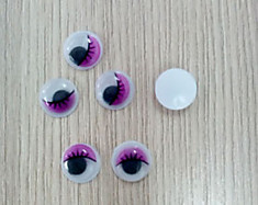 Глазки круглые сиреневые с бегающими зрачками 10 мм