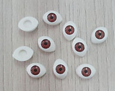 Глазки со зрачками миндалевидные карие 17x11 мм